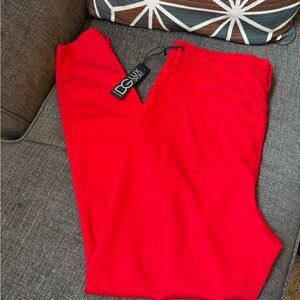 Diane Gilman Lux Sport Red Pants NWT